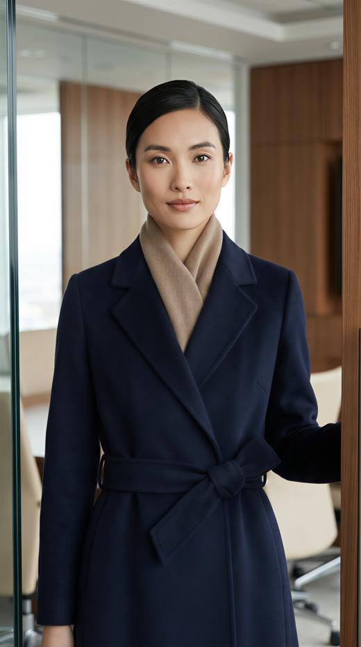 GD设计女王大摆双面手工超长腰带大衣 商品图5