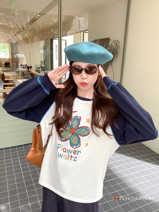 <曾小咸推荐>2.21现货秒杀 ！微信超特价！韩系印花长袖T恤 日常149.99 立减80 秒杀69.99！！ 商品图11