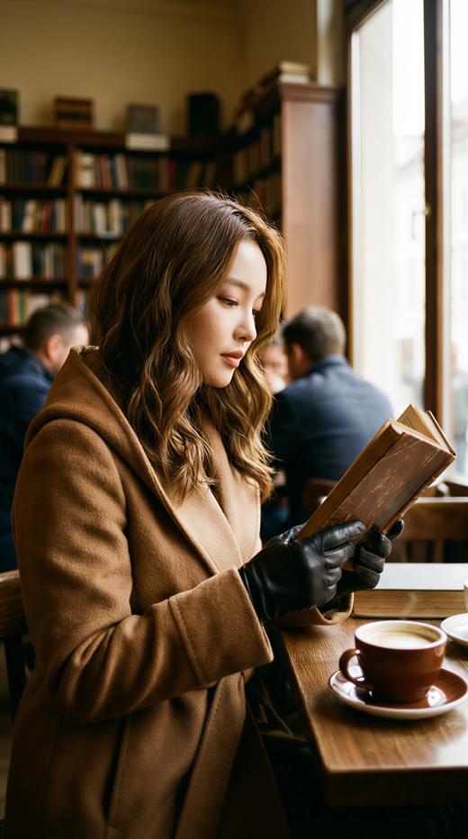 连帽浴袍款设计系带双面手工长款大衣 商品图2