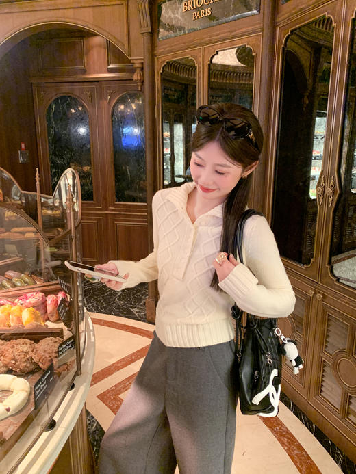 <曾小咸推荐>2.21现货秒杀 ！微信超特价！韩系翻领针织衫 日常189.99 立减100 秒杀89.99！！休闲裤 秒杀89.99！！ 商品图10