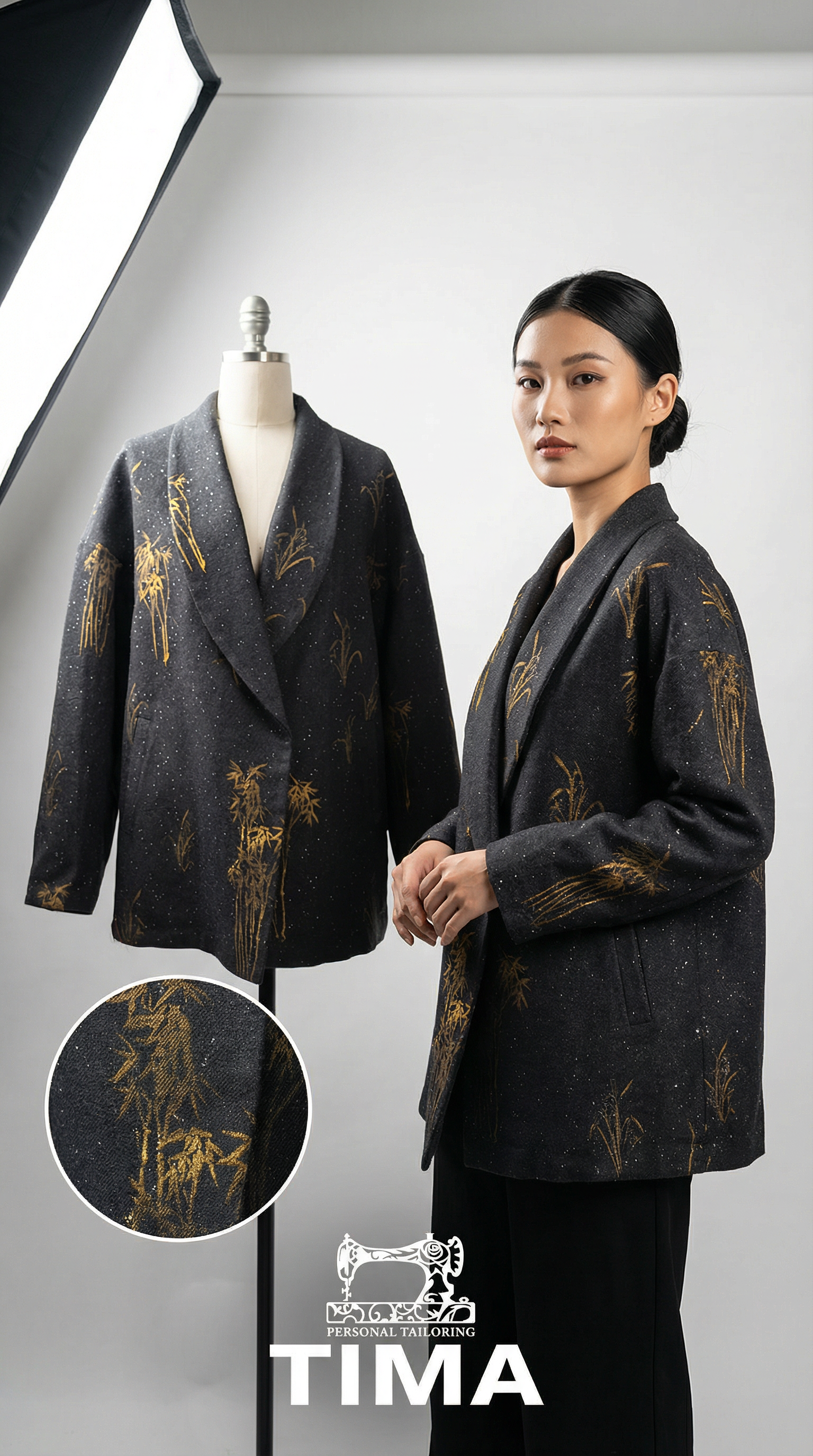 双面穿青果领甄选轻奢外套