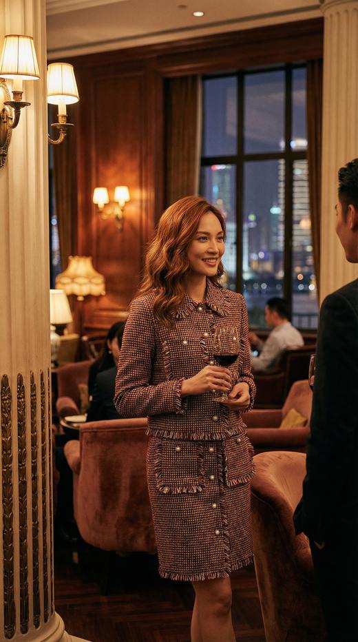 HN 秀场同款翻领虚边小香外套 商品图6