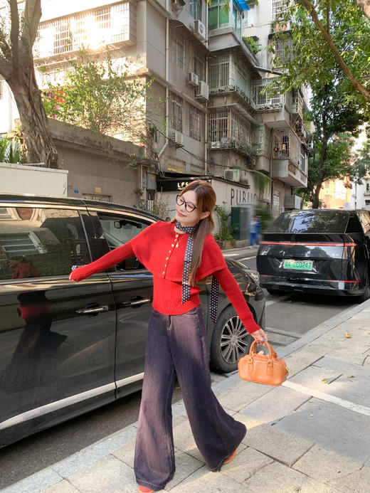 <曾小咸推荐>2.20现货秒杀 ！微信超特价！韩系斗篷披肩针织衫两件套 日常219.99 立减130 秒杀89.99！！ 商品图9