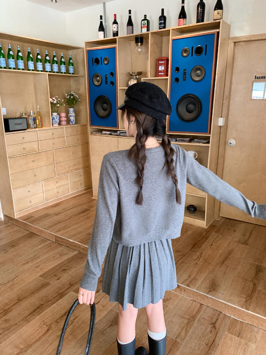 <曾小咸推荐>2.20现货秒杀 ！微信超特价！韩系针织开衫+连衣裙套装 日常218.88 立减118.89 秒杀99.99！！ 商品图5