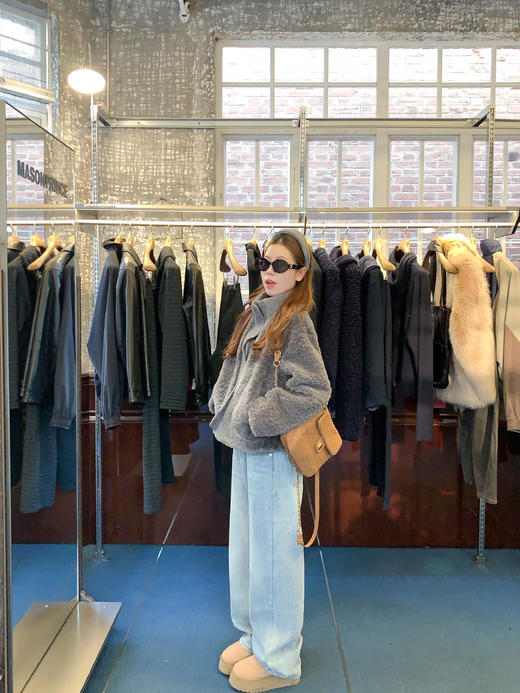 <曾小咸推荐>2.21现货秒杀 ！微信超特价！2色针织立领拼接羊羔毛外套 日常429.99 立减260 秒杀169.99！！ 商品图11