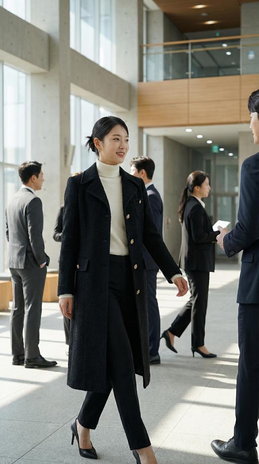 GU三口袋双明线后腰加袢中长款大衣 商品图2