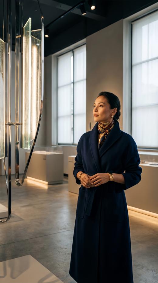 MM立领双袋双面手工羊绒大衣 商品图2