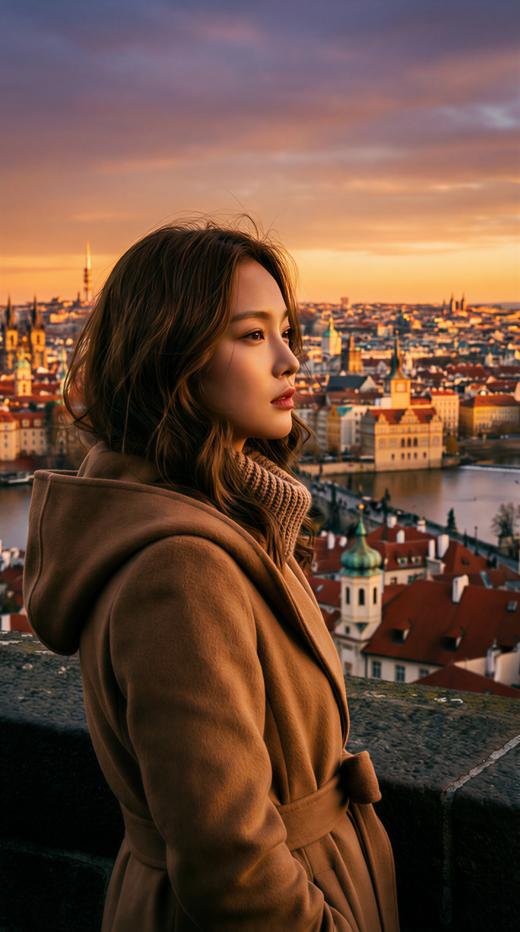 连帽浴袍款设计系带双面手工长款大衣 商品图8