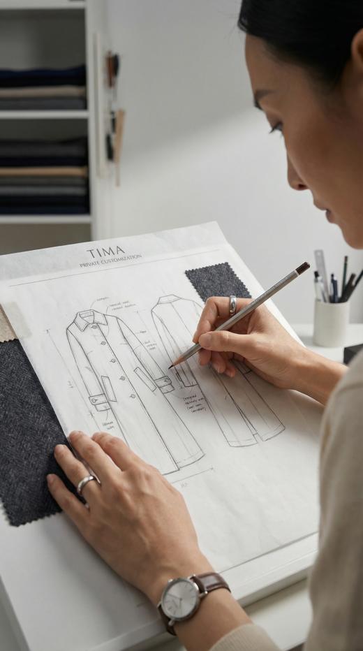 单排扣直插袋无里衬精致工艺长款大衣 商品图9