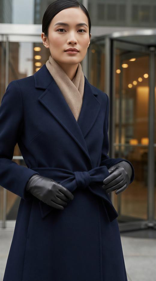 GD设计女王大摆双面手工超长腰带大衣 商品图1