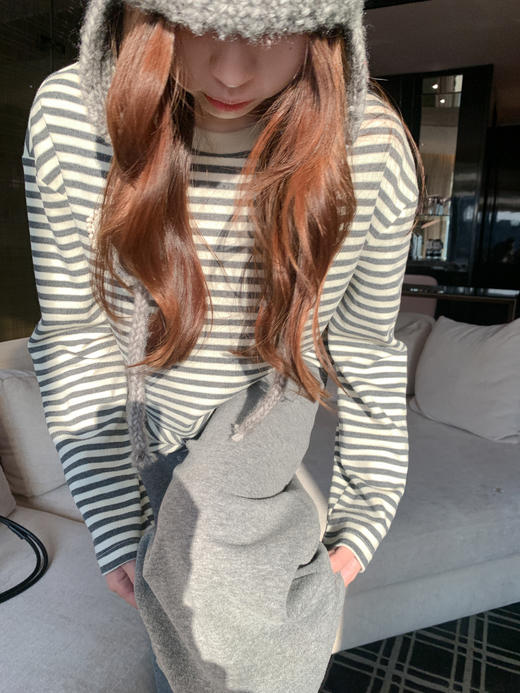 <曾小咸推荐>3.16 现货秒杀 ！微信超特价！韩系条纹长袖t恤 日常149.99 立减80 秒杀69.99！！休闲裤 秒杀79.99！！ 商品图6