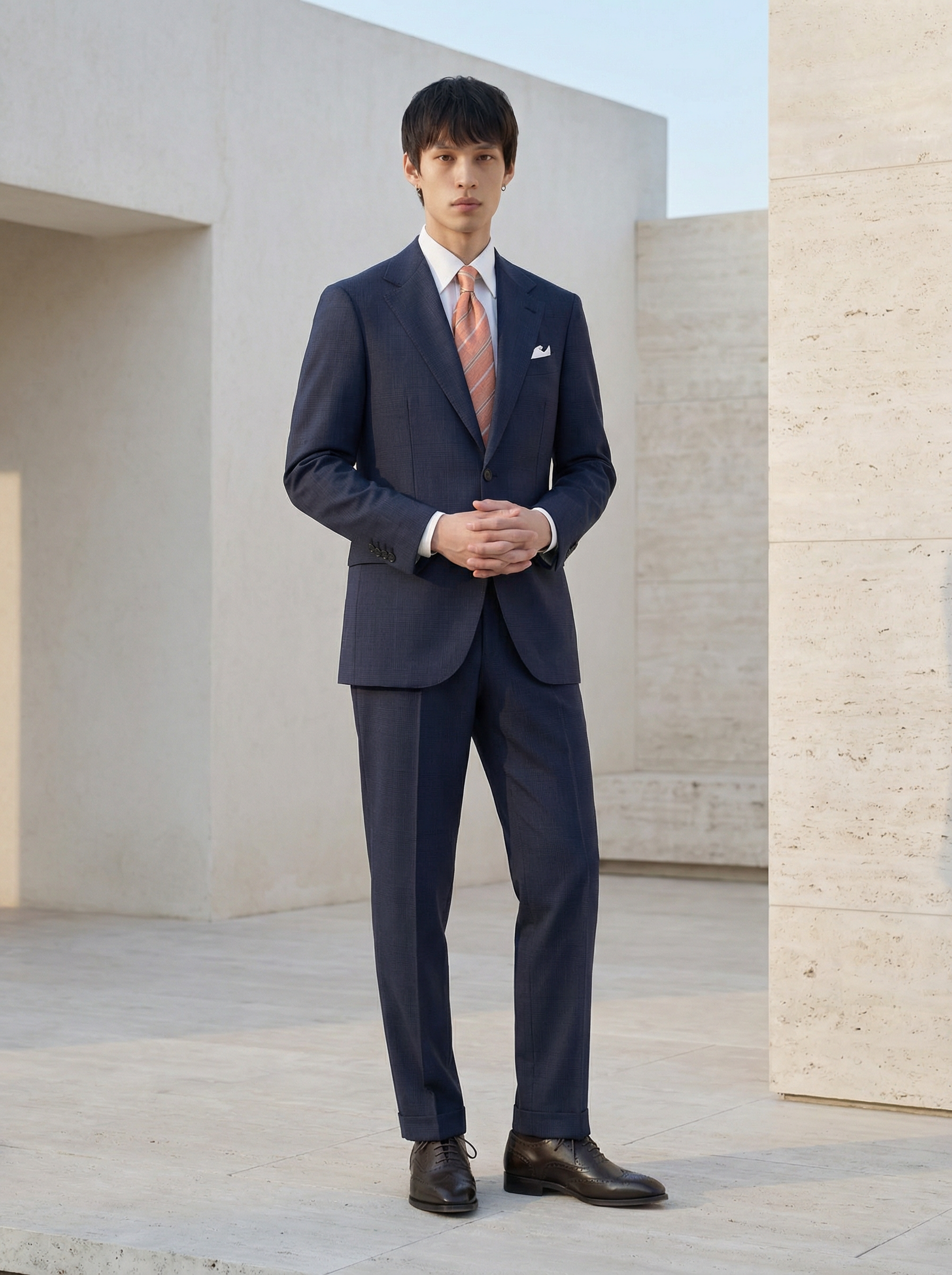 「28款可选」Stylbiella Cube 四经四纬390克重强捻抗皱澳洲美丽诺羊毛全麻衬西装套装