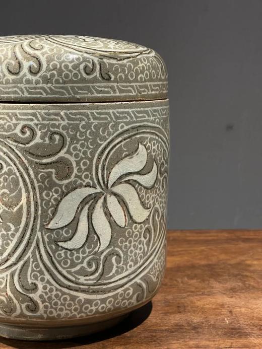 象嵌青瓷缠枝莲花纹筒形盖罐，顺丰包邮 商品图13