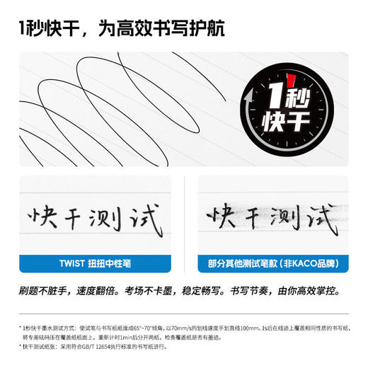 KACO扭扭 中性笔0.5黑色高颜值TWIST硅胶防摔签字笔 商品图4