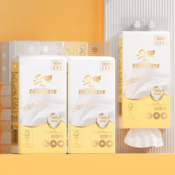 采琪采悬挂式抽纸4层450抽*4提原生木浆加大加厚家用纸巾实惠装整箱 /家庭清洁/纸品 /清洁纸品 /抽纸 商品图6