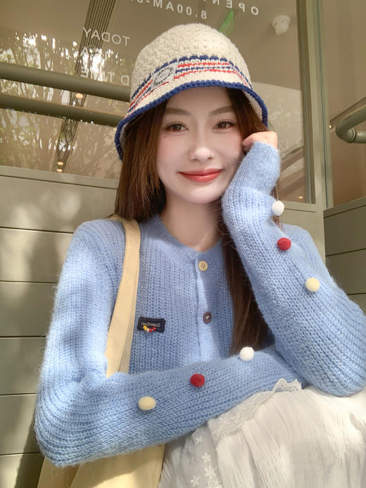 <曾小咸推荐>2.21 现货秒杀 ！微信超特价！彩色毛球针织开衫 日常179.99 立减90 秒杀89.99！！ 商品图8