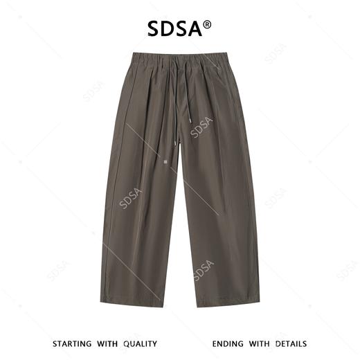 SDSA男装2026新款高贵轻奢韩版简约纯色松紧休闲裤百搭直筒裤子 商品图0