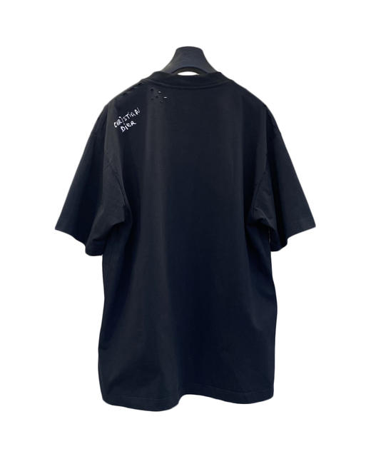 中性款卡通刺绣破损短袖T恤he010 商品图1