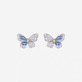 2楼Fellala/翡拉拉「蝴蝶」设计感耳钉耳饰货号926434104吊牌价1399现价1259