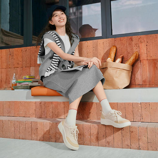 Pansy盼喜女鞋透气网面加宽舒适厚底增高运动休闲鞋2026年春新款HD4363 商品图1