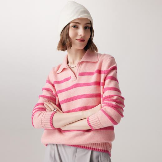 PALUOPO/PL翻领女衫ET23113R/约重355g帕罗 商品图3