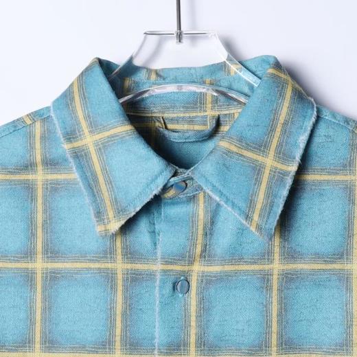 SDSA男装2026新款高贵轻奢韩版休闲撞色格纹格子长袖衬衫百搭休闲 商品图3