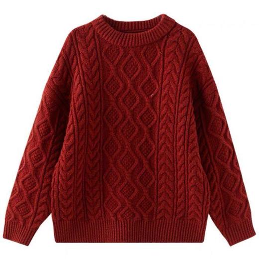 女童裙子套装新款红色喜庆新年装儿童套头毛衣半身裙两件套女大童 商品图4