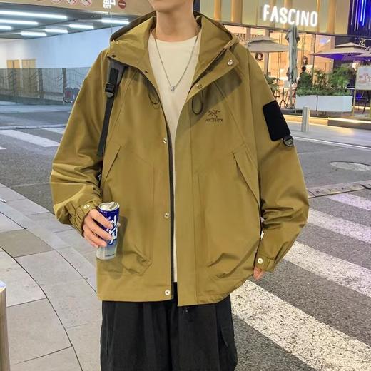F020534男女款春秋款防风专业级户外连帽夹克外套 商品图3