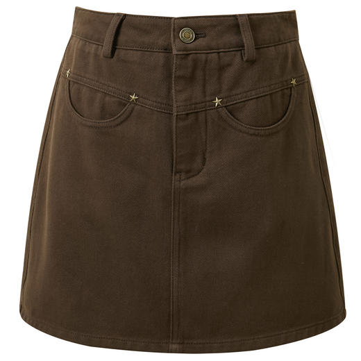 【100棉】三彩独醒2026春季新款牛仔裙修身收腰半身裙直筒短裙F 商品图4