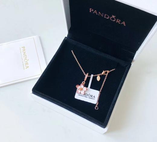 F020514少女心爆棚立体设计渐变粉樱花飞舞项链 商品图0