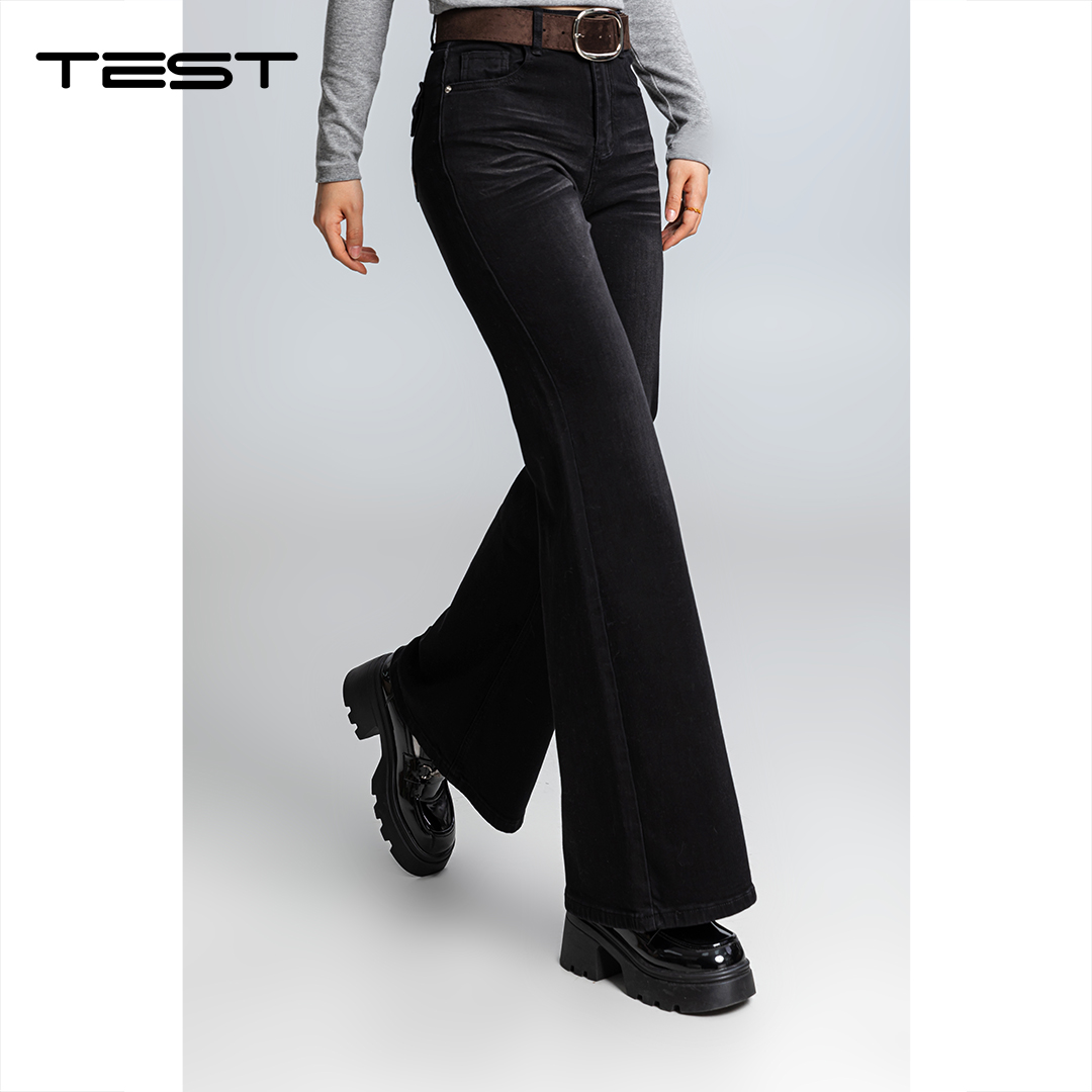 春上新时尚修身显瘦气质百搭微喇牛仔裤3261015