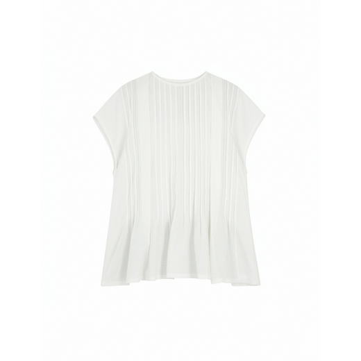 谜底褶皱肌理上衣无袖2026春季新品天丝亚麻休闲衬衣女265MS5004 商品图4