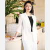 皮尔卡丹女装白色醋酸无领西服上衣外套P52005U5032W0 商品缩略图2