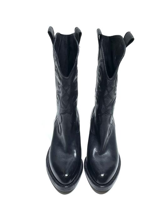 芮凯诗【进口水洗马皮】7259美拉德刺绣牛仔靴 商品图1