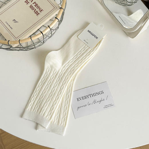 基础-简约麻花纹百搭女袜-纪念日百货门店同款170093300 商品图2