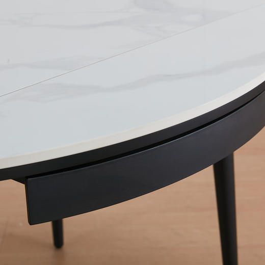 【家具】餐厅可伸缩圆桌岩板餐桌 NDT1170 商品图3