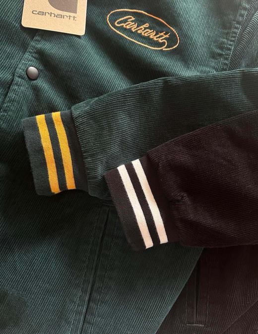 Carhartt Wip 字母刺绣灯芯绒翻领加棉棒球服外套 商品图7