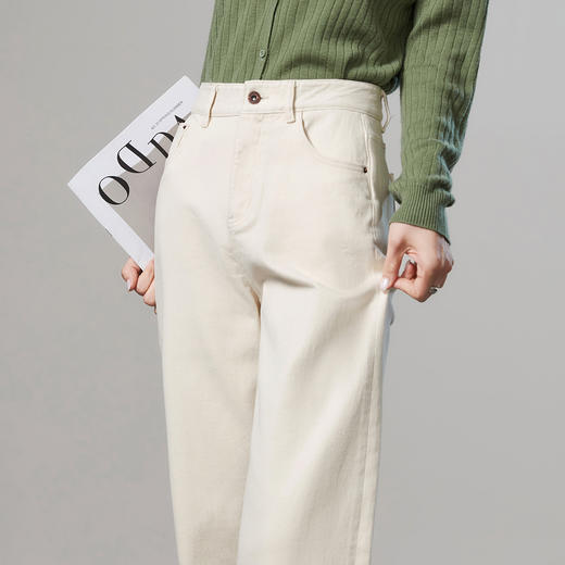 【春新品-彩棉-直筒牛仔】逸阳高棉值舒适软弹亲肤显瘦九分直筒裤1763V 商品图3