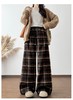 宽松休闲双拼格子阔腿裤-纪念日百货门店同款169795443 商品缩略图0