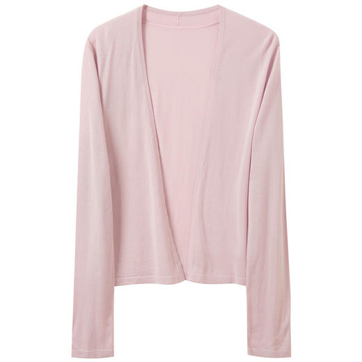 【100莱赛尔】三彩2026春季新款针织衫无门襟开衫长袖罩衫M 商品图4