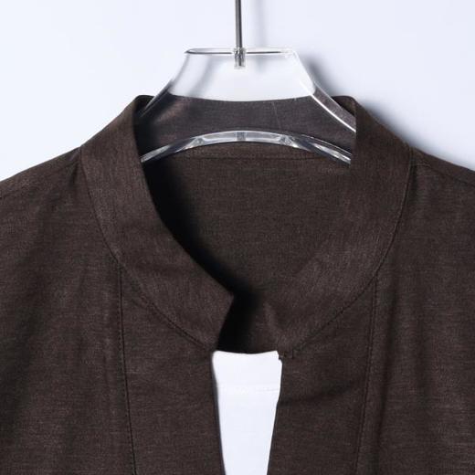 J5250SDSA男装2026新款高贵轻奢美式复古拼接假两件立领长袖T恤百搭 商品图2