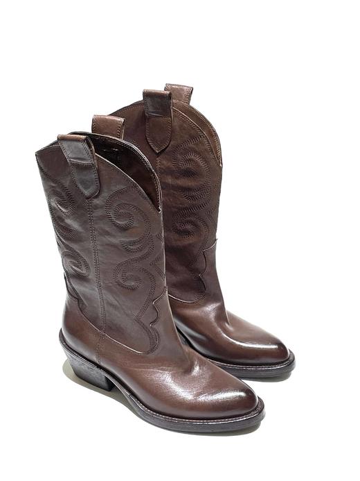 芮凯诗【进口水洗马皮】7259美拉德刺绣牛仔靴 商品图3