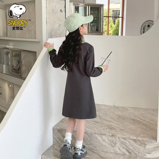 【清仓捡漏】【史努比】【100%棉】【110-130】女童春秋长袖收腰连衣裙 商品图7