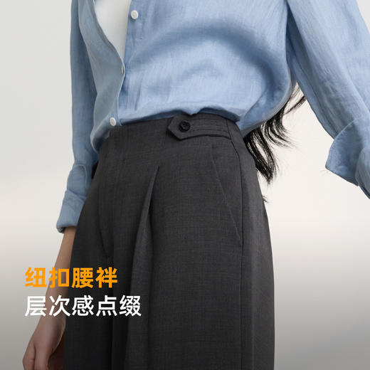 【小个子西装裤】三彩2026春季新款通勤气质高腰西装裤长裤窄版M 商品图3