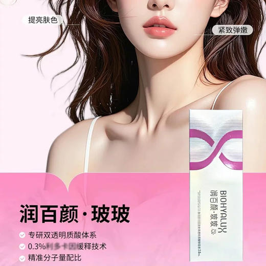 润百颜·玻玻水光2ml一支/盒深透润！超纯玻尿酸+科学含麻保湿补水滋润 商品图1