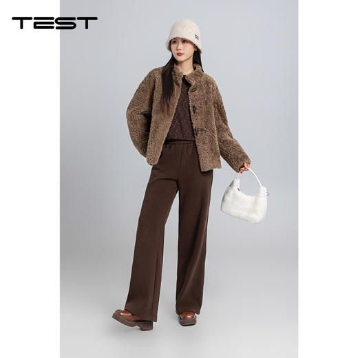 春上新复古咖色女宽松显瘦毛绒外套2261004 商品图1