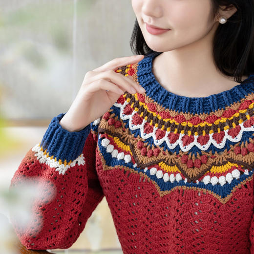 苏苏姐家金蕊育克毛衣手工diy钩针4股棉编织上衣毛线团材料包 商品图3