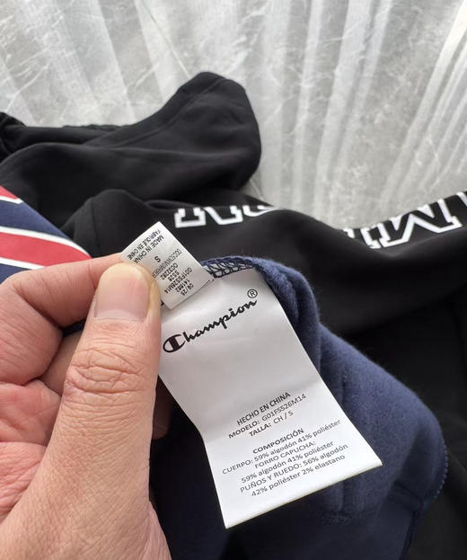 全新正品美版冠军Champion25年新款内里拉绒男士连帽拉链卫衣
2色入，尺码S-XL 商品图5