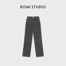 ROMI STUDIO复古高腰简约时尚休闲修身百搭直筒牛仔裤RWCSX82001