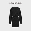 ROMI STUDIO“ 法式赫本”伊力特多层收褶弹力毛织连衣裙RWCWLG7434 商品缩略图2
